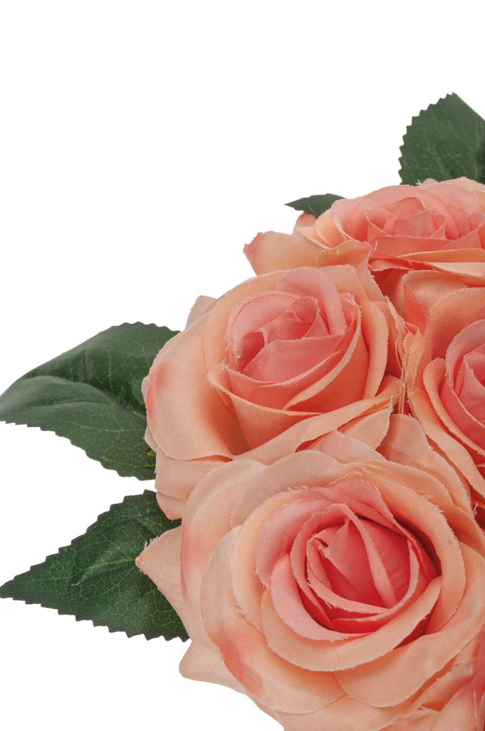 Kunstblumenstrauß aus 9 Rosen, 25 cm, aprikose | 2633553E1