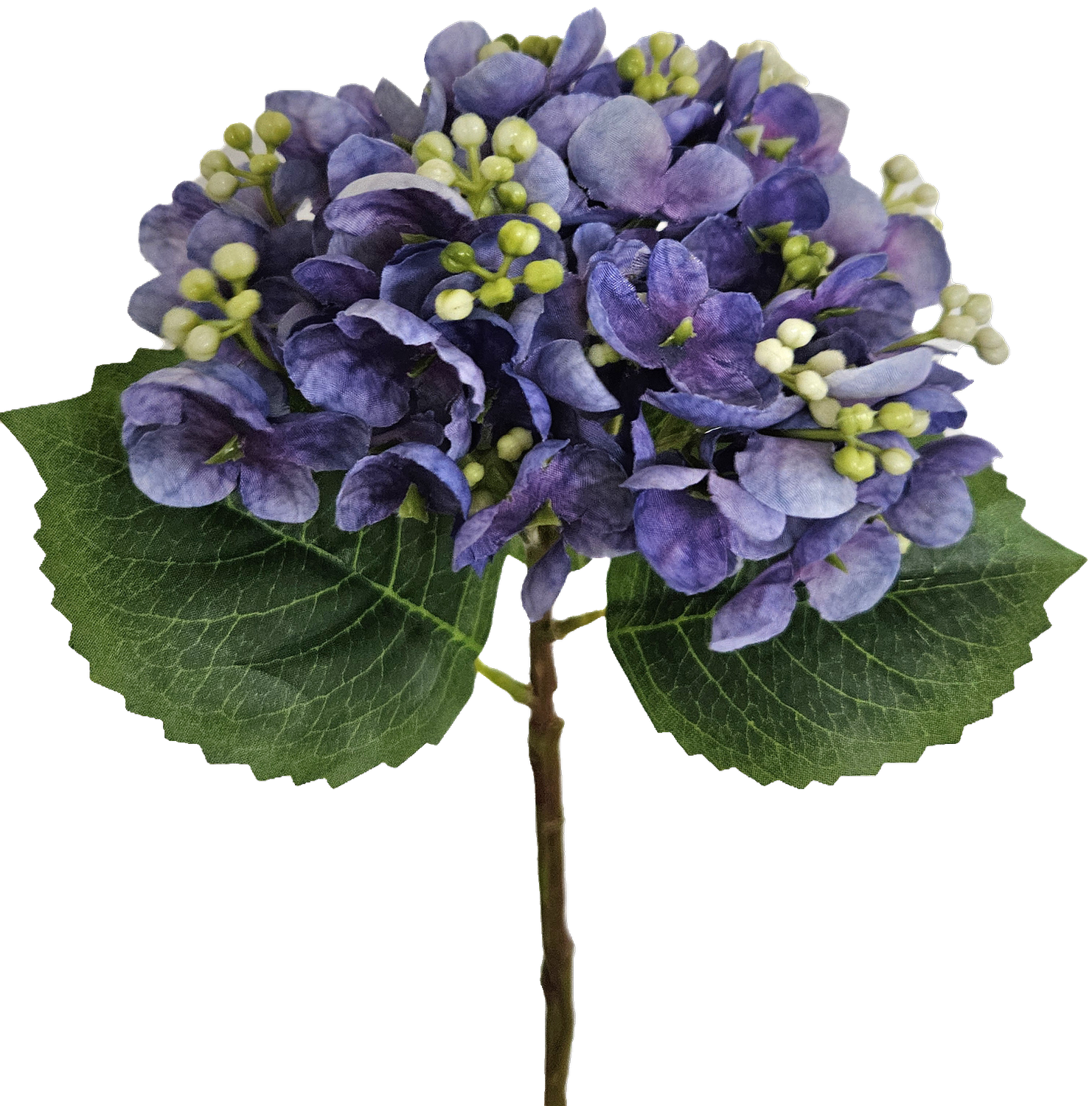 Artificial hydrangea flower, 35 cm, blue-pink