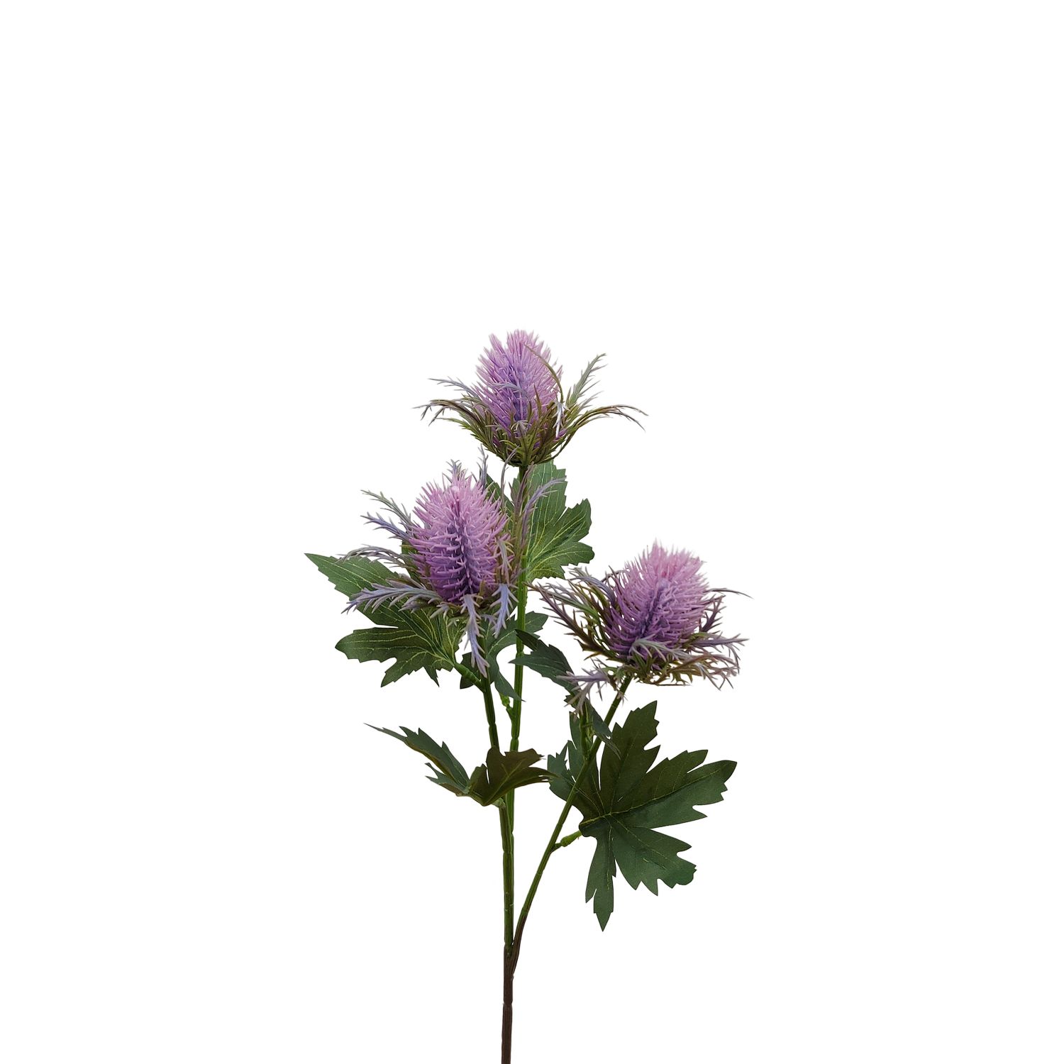 Kunstzweig Distel "Vintage", 3-fach, 67 cm, hellviolett