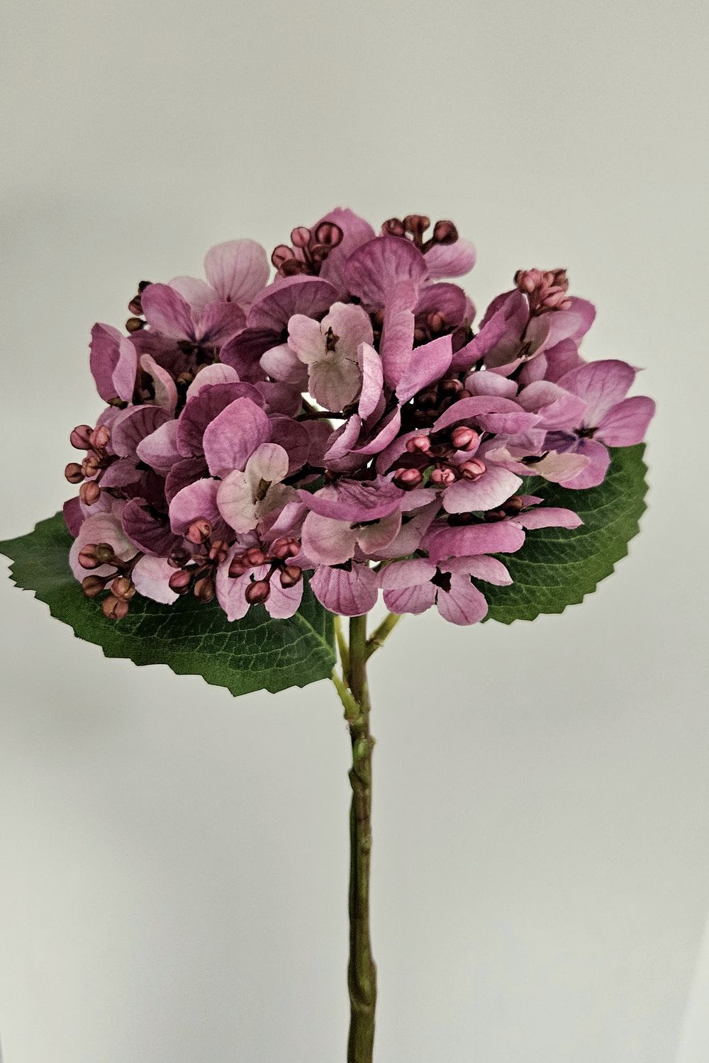 Artificial hydrangea flower, 35 cm, lilac