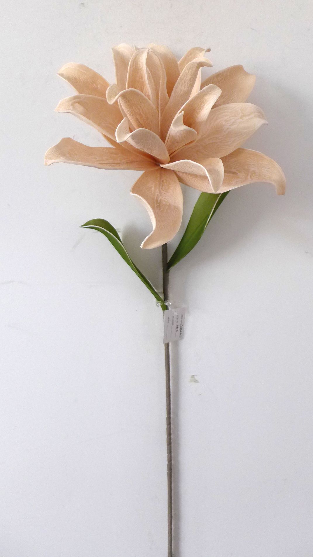 Deko Softflower 'Kamelie', 80 cm, creme-aprikose