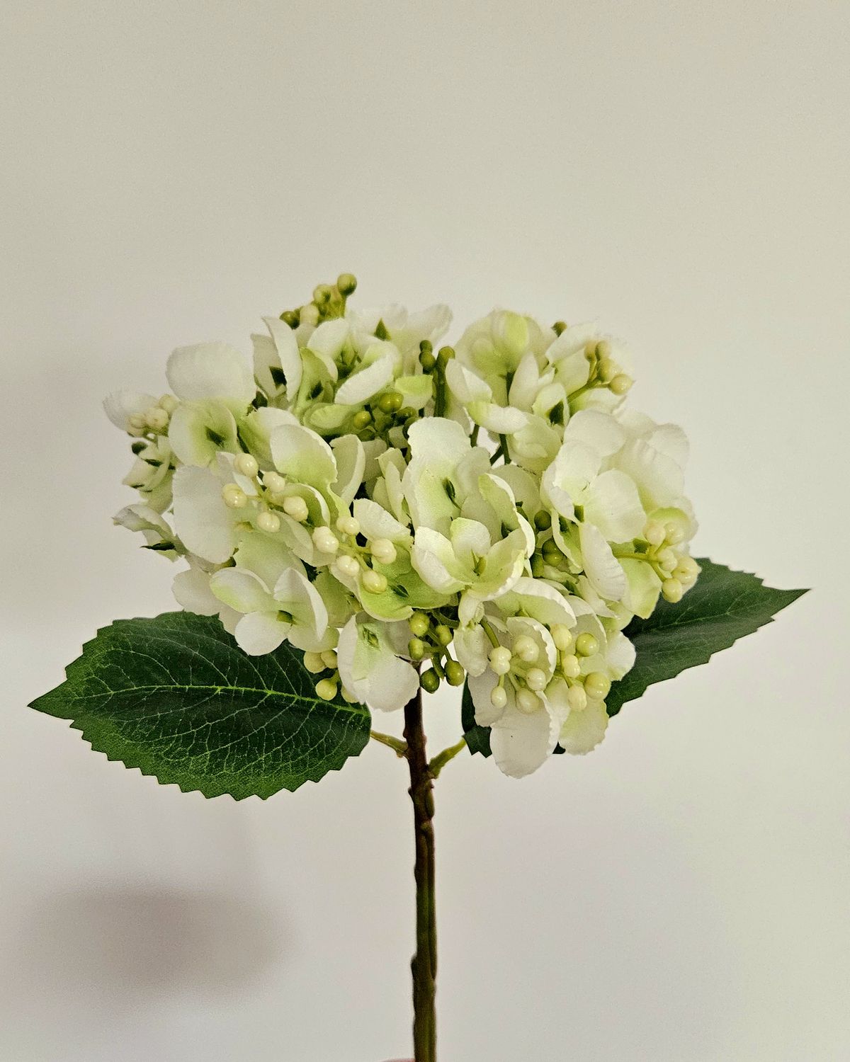 Kunstblume Hortensie, 35 cm, creme-weiß