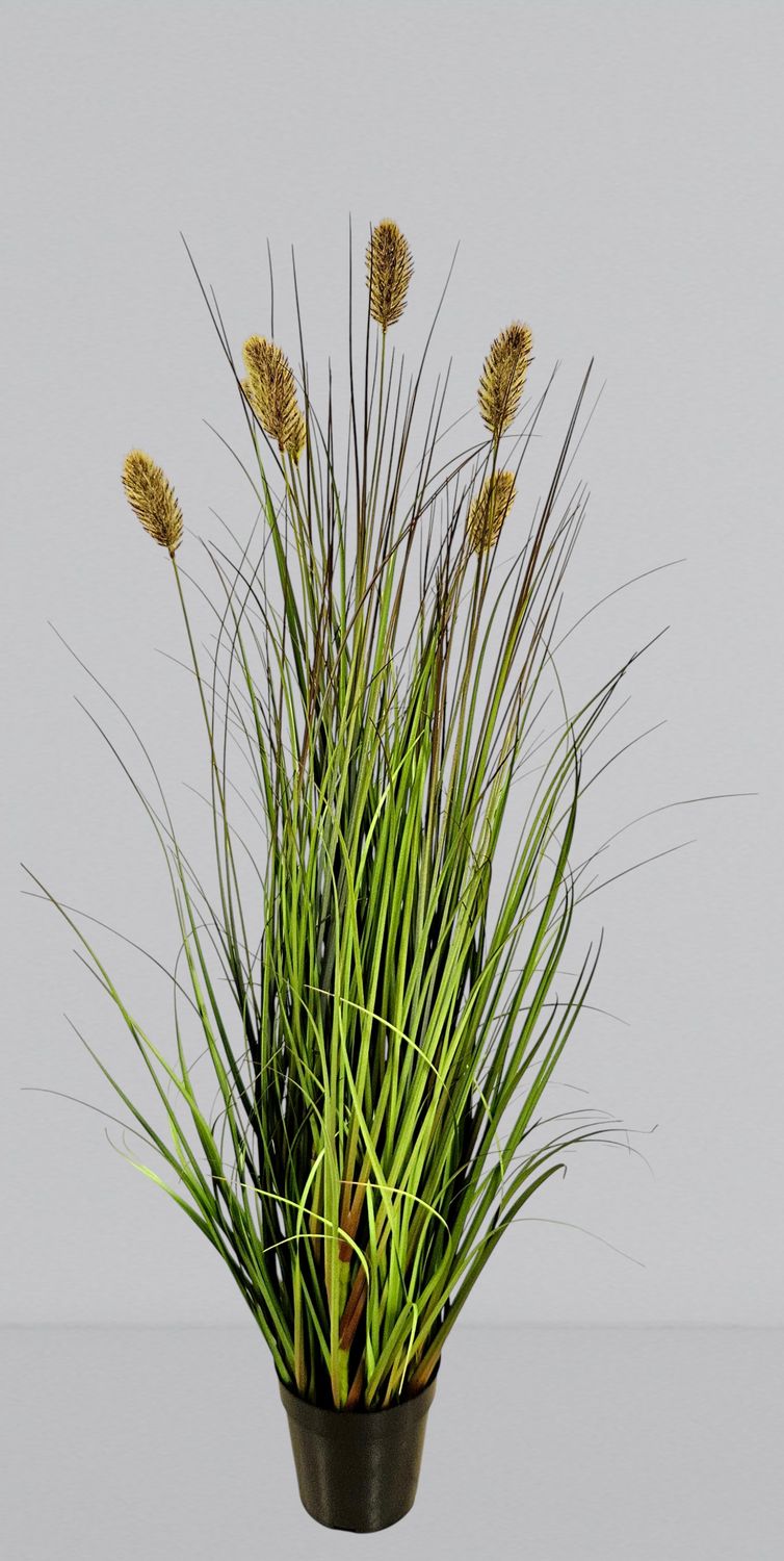 Künstliches Japangras, getopft, 120 cm, grün-rosa
