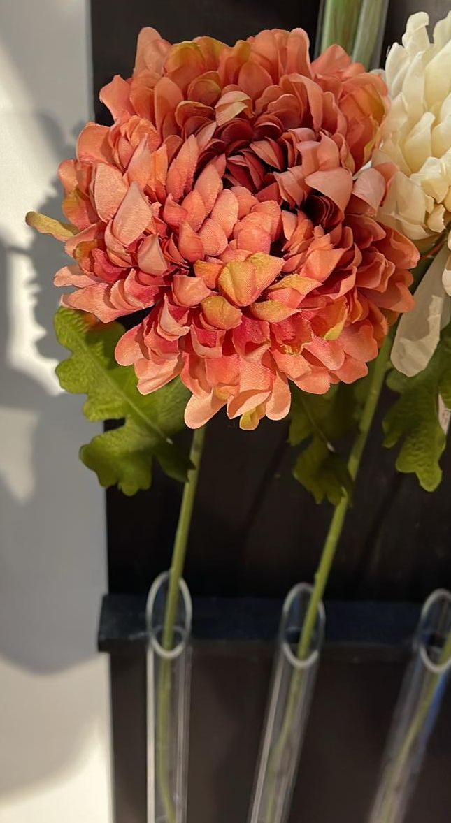 Kunstblume Chrysantheme, 70 cm, antik-rosa
