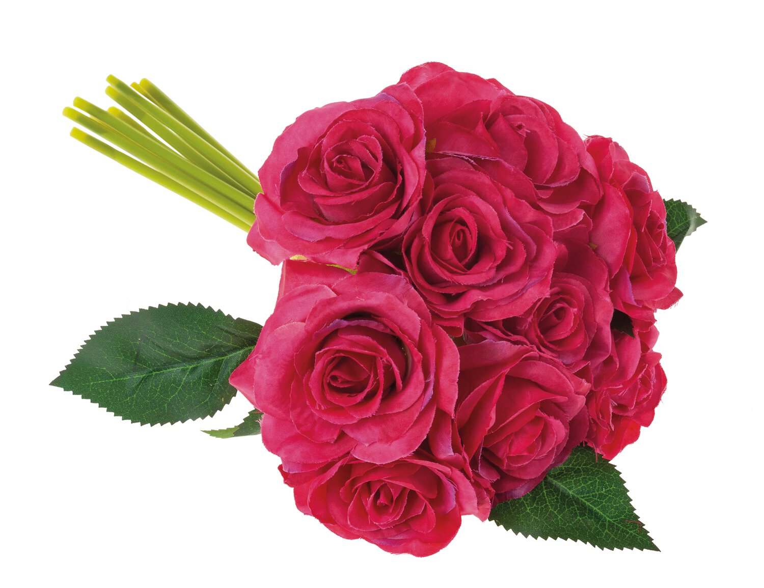 Kunstblumenstrauß aus 9 2633553E1 cm, Rosen, 25 | aprikose