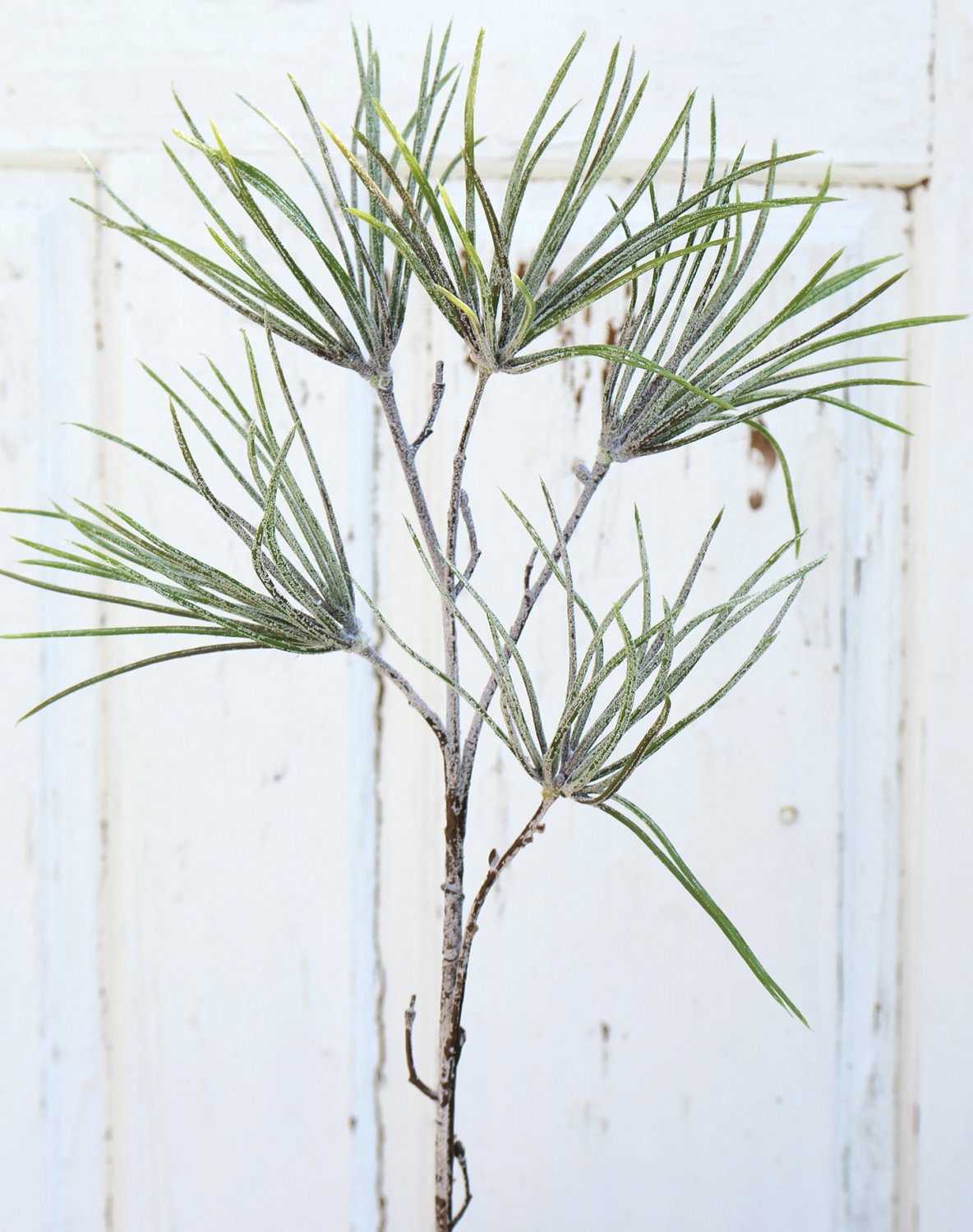 Fake pine branch, 80 cm, green-grey