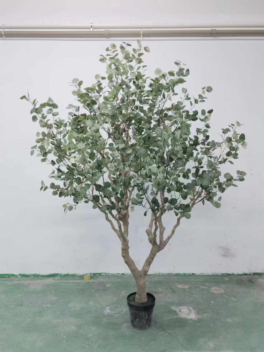 Albero di eucalipto artificiale, in vaso, 250 cm, verde-grigio