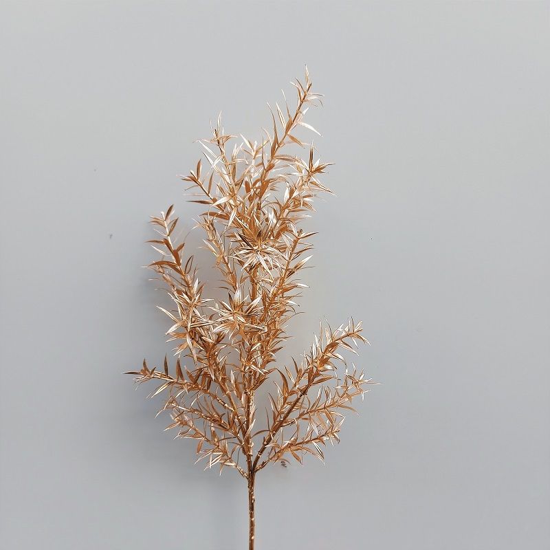 Fake asparagus branch, 74 cm, gold