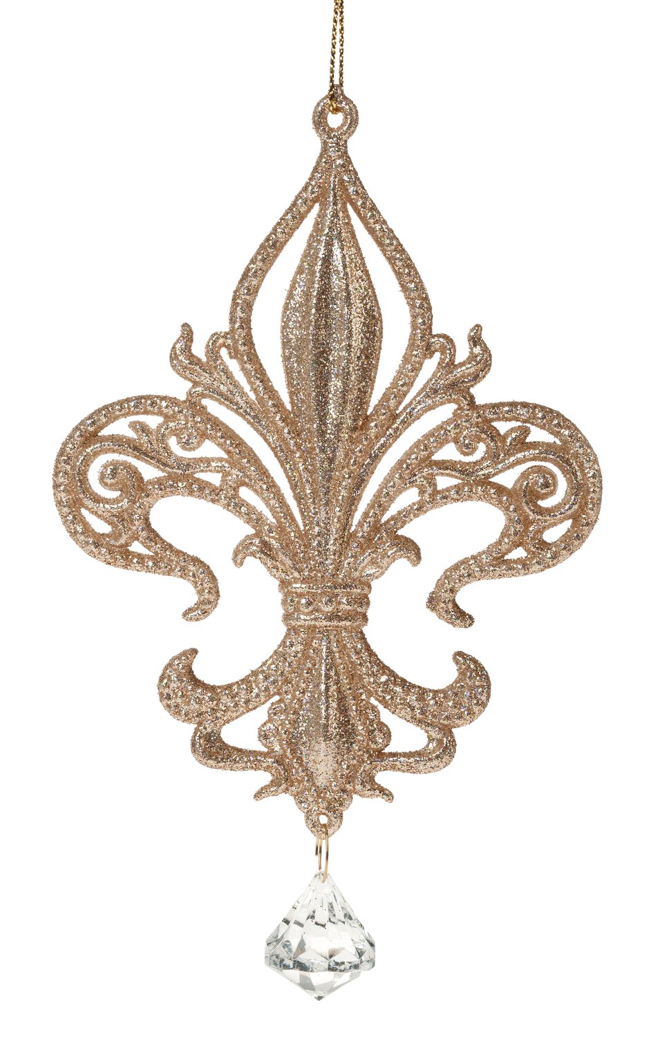 Deko Ornament Lilie\' 15 aus \'Französische thé-gold 1297351E1 Acryl, cm, 