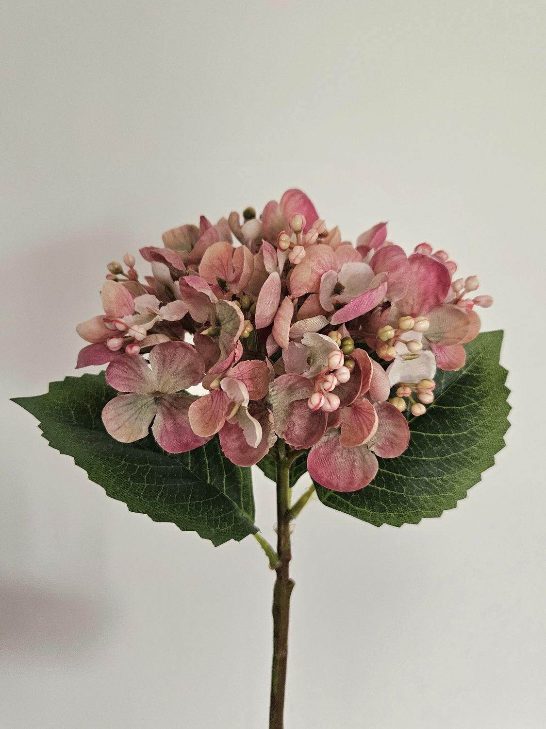 Kunstblume Hortensie, 35 cm, antik-rosa