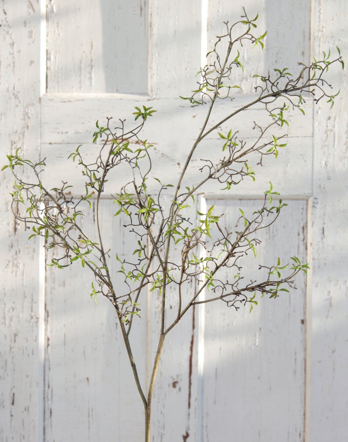 Künstlicher Dekozweig mit grün cm, Blättern, 122 zarten